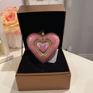 VTG Jay Strongwater  2002 Large Pink Heart Ornament In Box